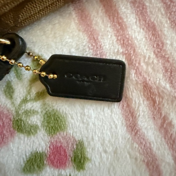 Coach Black Leather Tag Wristlet with Gold Chain - Picture 5 of 8